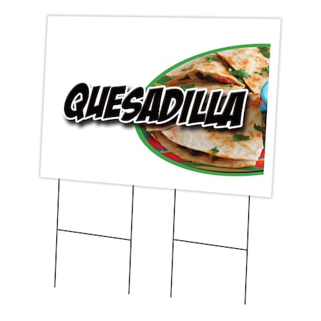 Amistad 24 x 36 in. Yard Sign & Stake - Quesadilla AM2059910